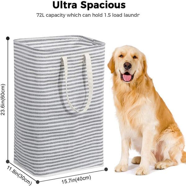Freestanding Laundry Hamper Collapsible Large Clothes Basket with Easy Carry Extended Handle for Toys Clothing Organization LJ201204