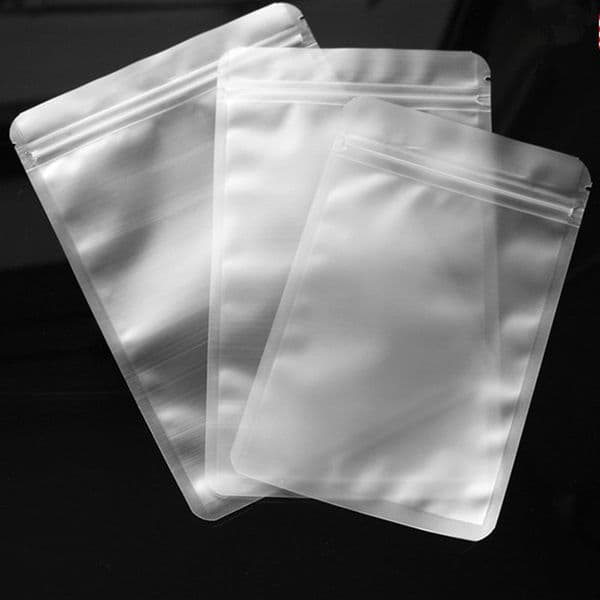 100 Pcs/Lot Frosted Transparent Ziplock Zipper Bag For Packaging Gifts Food Daily Necessities Accessory 201021 B2