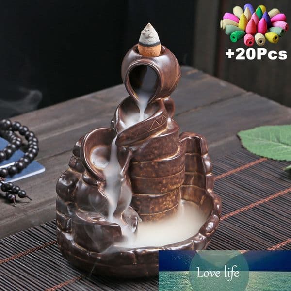 Incense Cones Quiet Space Incense Therapy Mountain Flowing Water Backflow -urner Zen Tea Room Yoga House Decor