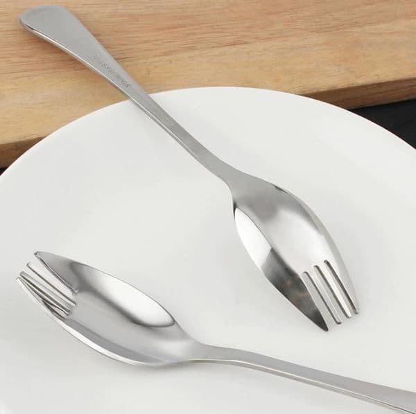 Stainless Steel Spork For Noodle Eating Multifuntional Salad Fork Dessert Fruit Spoon Kitchen Tableware Sn4837 B2