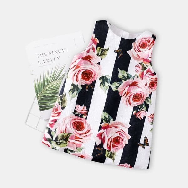 Girl Designer Clothe Girls Dresses Baby Dress Cotton Kids Short girl Sleeve Cute Girl Plaid Skirt Children Clothes Princess Clothing Outfit