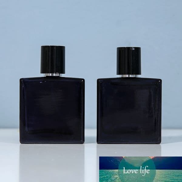 10pcs 30ml Square Glass Perfume Bottle Black Glass Spray Empty Fragrance Packaging Refillable