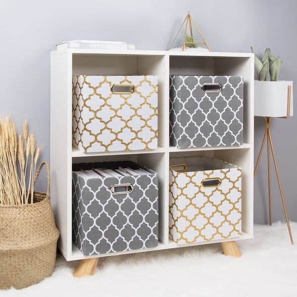 Cube Canvas Fabric Folding Box Toy Storage Organizer Chest for Kids Living Room Nursery Playroom Closet Etc Organizers Y1113