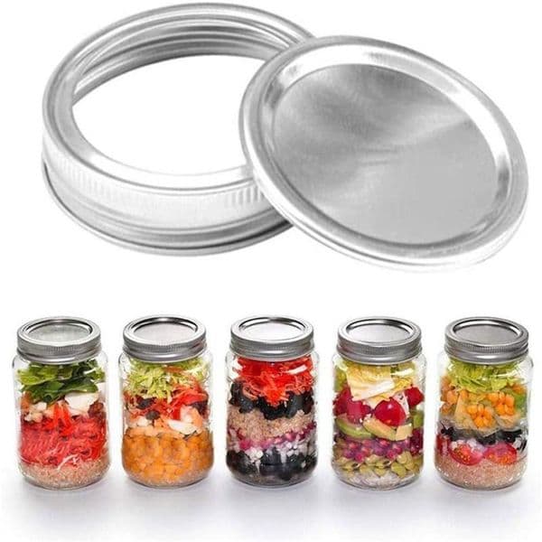 70MM/86MM Regular Mouth Canning Lids Bands Split-Type Leak-proof for Mason Jar Canning Lids Covers with Seal Rings