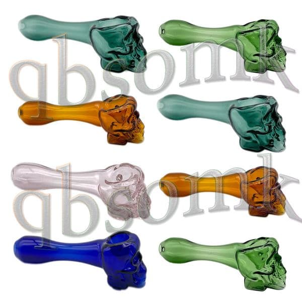 Skull Tobacco Glass pipe Spoon Smoking Pipes Oil Mini Pipes Water Pipe Water Bongs Hand Pipes