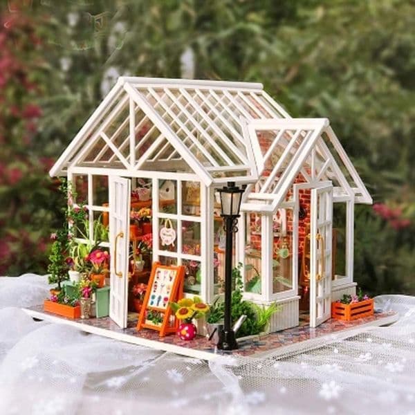 2026 New DIY Dollhouse Wooden Houses Miniatures Dolls Dollhouse Furniture Kit Doll Houses Toys For Children Gift Sosa Greenhouse Designer