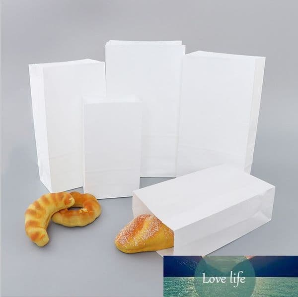 100 Pcs/lot Kraft Paper Bag Brown Party Wedding Favors Handmade Bread Cookies Gift Bags Biscuits Packaging Wrapping Supplies