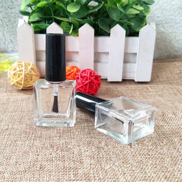 Wholesale 10G Polish Bottle, Square Glass With Brush, Empty Nail Enamel Vial, Manicure Oil Packing Bottle B2