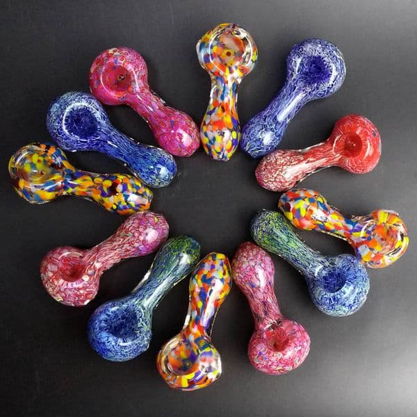 glass smoking pipes peanut spoon pipe colored hand pipe pink purple blue spoon mini small dry herb pipes