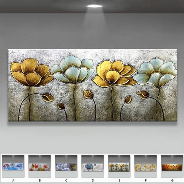 Original Hand Painted Abstract flowers landscape oil painting on canvas Wall art Pictures for Living Room home decor no framed LJ201128
