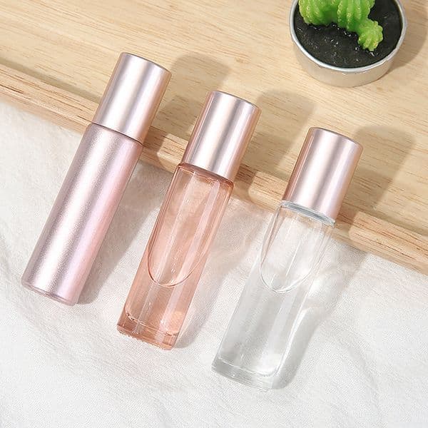 10ml Rose Gold Thick Glass Roll On Bottle Essential Oil Ball Bottle Empty Perfume Bottle WB2745