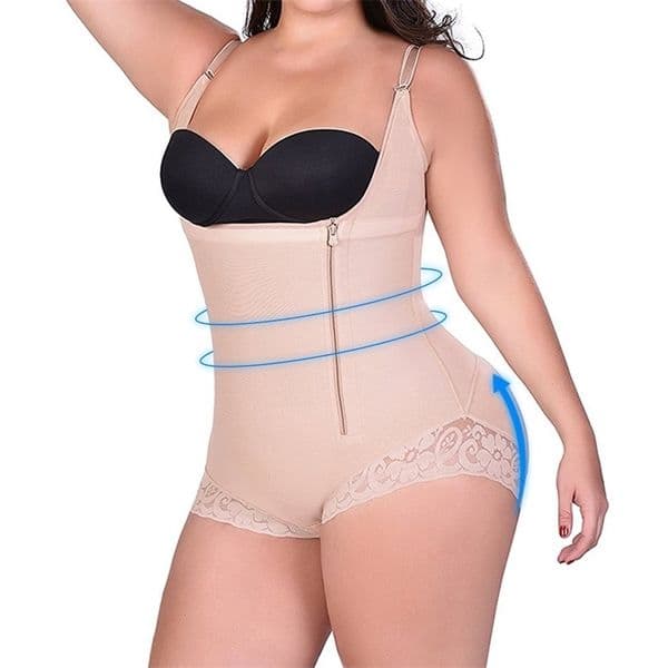 Fajas Reductoras Body Shaper Plus Size Levanta Cola Post Parto Surgery Girdle Slimming Underbust Corset Butt Lifter Bodysuit LJ201209
