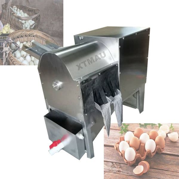 new stainless steel brush washing egg machine/cleaning dirty duck eggs machine/poultry egg washer and cleaner