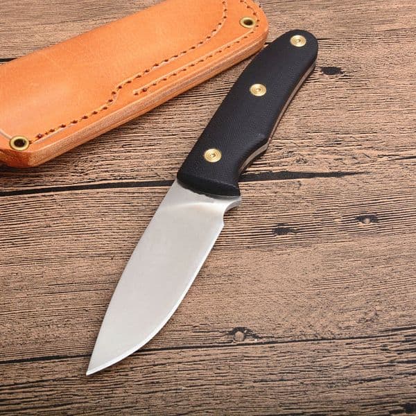 New Survival Straight Knife AUS 10 Drop Point Satin Blade Full Tang G10 Handle Outdoor Small Hunting Fixed Blade Knives