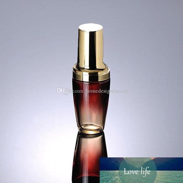 50ML Gradient Color Glass Package Bottles Portable Pump Lotion Bottle Empty Cosmetic Emulsion Containers