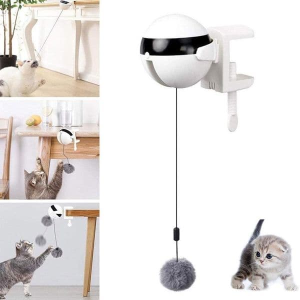 Cat Toy Electric Ball Automatic Lifting Cat Toys Interactive Puzzle Ball Interesting Flutter Rotating Pet Supplies Toys for Cats LJ201125