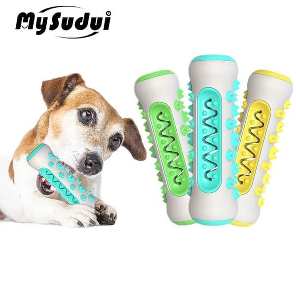 MySudui Multifunction Pet Dog Molar Bite Toy Tooth Cleaner Bone Dog Chew Cleaning Toothbrush Toys Bite Resistant Treat Dispenser LJ201028