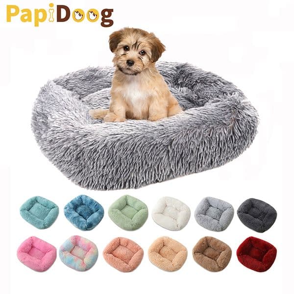 Square Super Soft Dog Bed Warm Plush Cat Mat Dog Beds For Large Dogs Puppy Bed House Nest Cushion Pet Product Accessories 201223