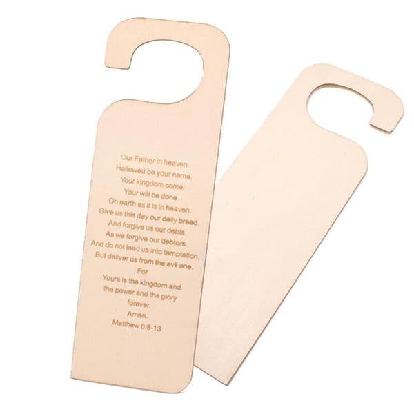 Wooden Door Handle Hanger Engraved Easter Wood Door Knob Sign Plain Blank Craft Plaque Decoration Door Tag LX3462