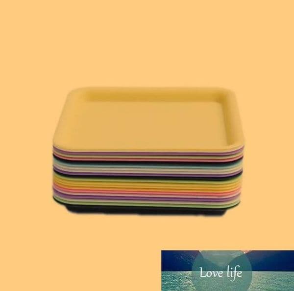 Colorful Square Portable Plastic Mini Preroll Scroll Roll Cigarette Tray Holder Dry Herb Tobacco Grinder Smoking Plate Hot Cake DHL