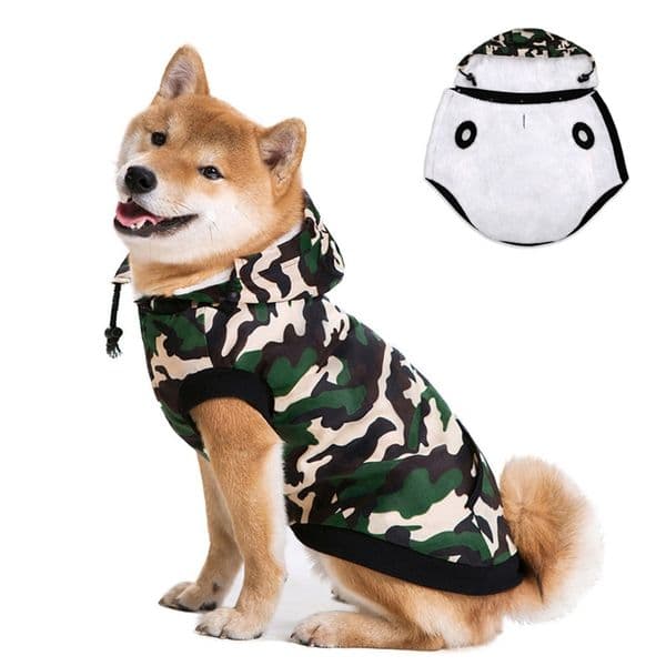 Winter Pet Dog Coat Clothes For Small Medium Large Dogs Dog Hoodie Jacket Camo French Bulldog Puppy Dog Clothes Christmas 201127