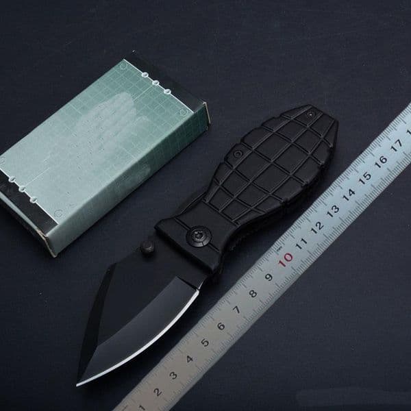 2Pcs Pocket Folding Knife 440C Black Blade Aluminum folding knife Handle Outdoor Survival Tactical Knives With Retail Box Package