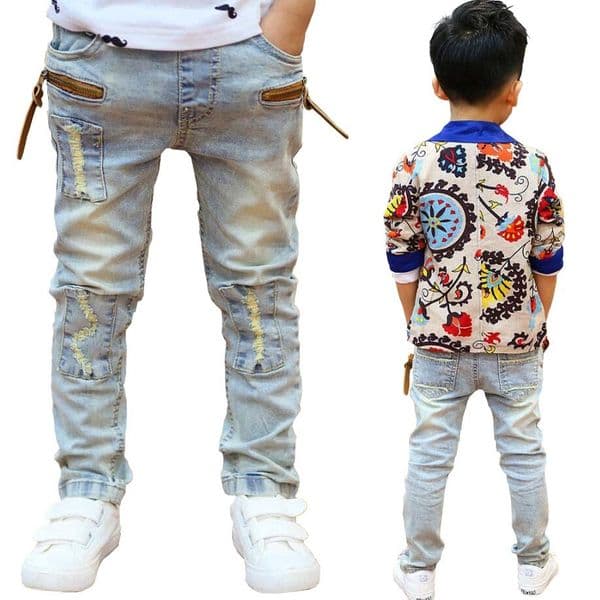 Boys clothes 3-11T boys spring cotton long trousers kids jeans children Korean style denim trousers teenage high quality pants H241019