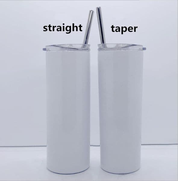 DIY sublimation tumbler 20oz stainless steel slim tumbler straight tumblers vacuum insulated travel mug best gift