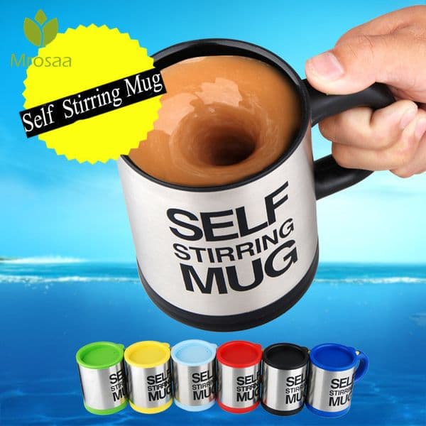 400ml Mugs Automatic Electric Lazy Self Stirring Mug Cup Coffee Milk Mixing Mug Smart Stainless Steel Juice Mix Cup Drinkware LJ200821