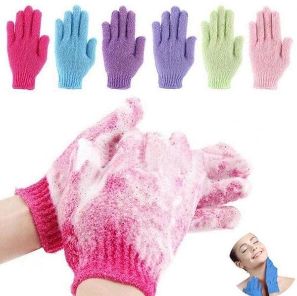 Skin Bath Shower Wash Cloth Shower Scrubber Back Scrub Exfoliating Body Massage Sponge Bath Gloves Moisturizing Spa Skin Cloth FY7324