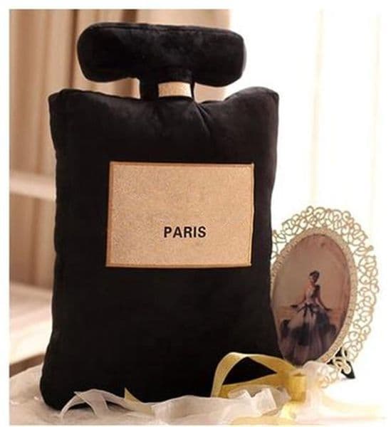 perfume 2026 Classic Style cologne Shape Pillow 3 Colors Cushion 50X30cm Perfume Bottle Shape Cushion Black White Pink Fashion Decorative Free Shipping