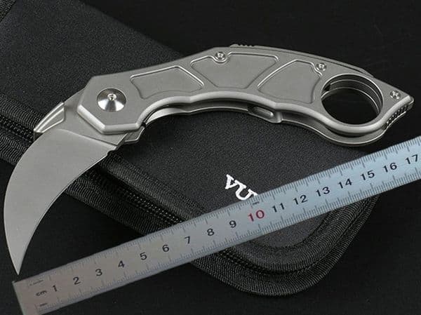 Karambit Folding Blade Claw Knife M390 Hand Grinding Blade TC4 Titanium Alloy knife Handle EDC Pocket Knives H5438