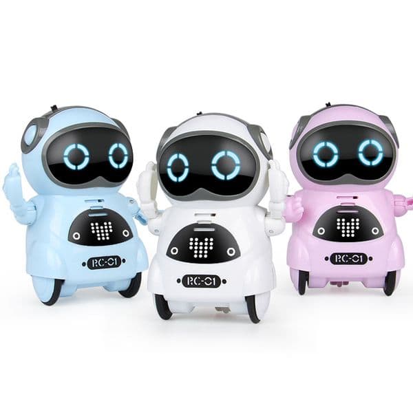 Mini Pocket RC Robot Talking Interactive Dialogue Voice Recognition Record Singing Dancing Telling Story Mini RC Robot Toys Gift LJ201105
