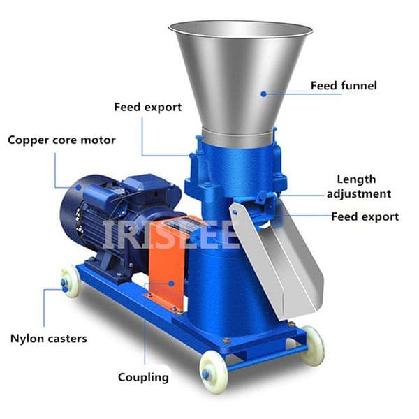 220v/380vPoultry Chicken Feed Pellet Machine Fish Feed Making Machine Animal Feed Processing Machines 80-120KG/h
