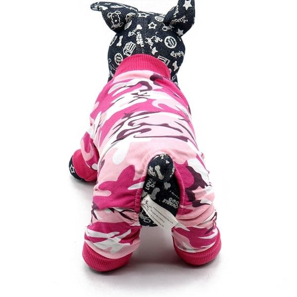 Pet Dog Jumpsuit Overalls Poodle Bichon Pug Clothes Spring Autumn Dog Clothing Camouflage Pet Apparel Outfits Pet Products 201128