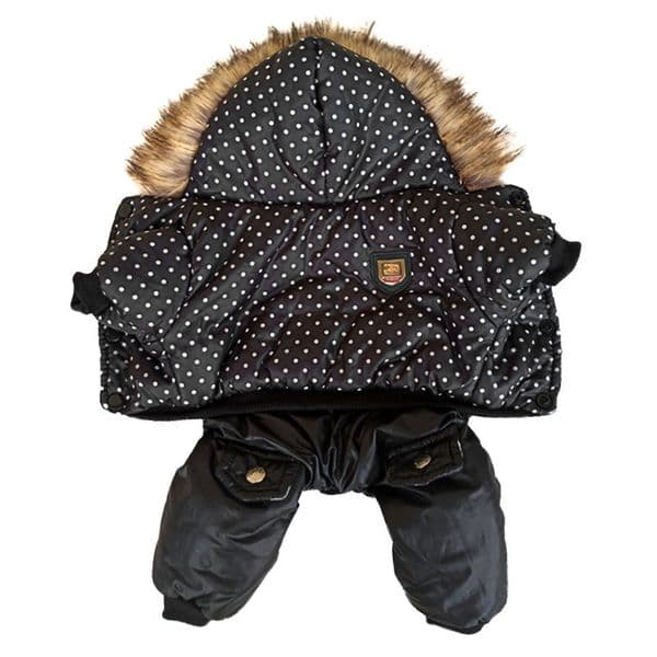 High Quality Dot Pattern Hooded Pet Dogs Winter Coat Thickness Dogs Clothes S to Xl New Dogs Clothing 201127
