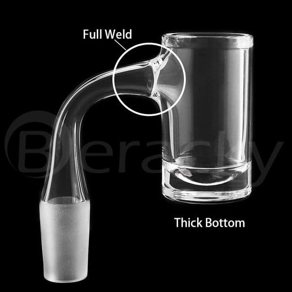 Handmade 25mm OD US Grade Full Weld Thick Bottom Beveled Edge Quartz Banger 2.5mm Wall 10mm 14mm 18mm Male Quartz Banger Nails