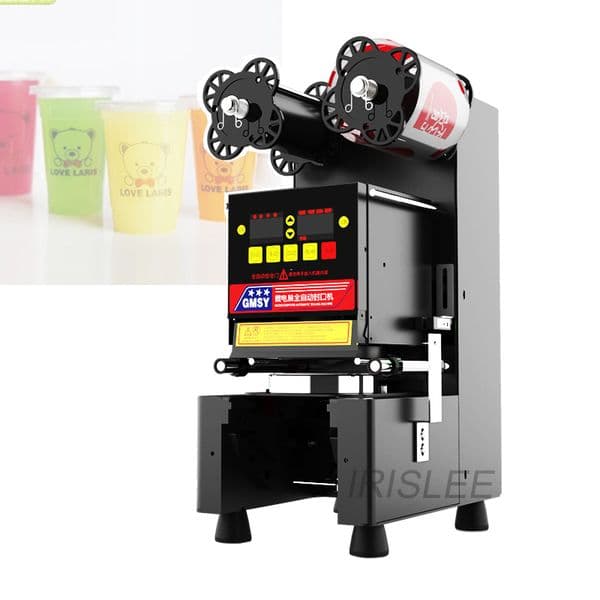 Cup Diameter electric Cup Sealing Machine 220V Plastic Or Paper Bubble Sealer for Milk Tea Shop