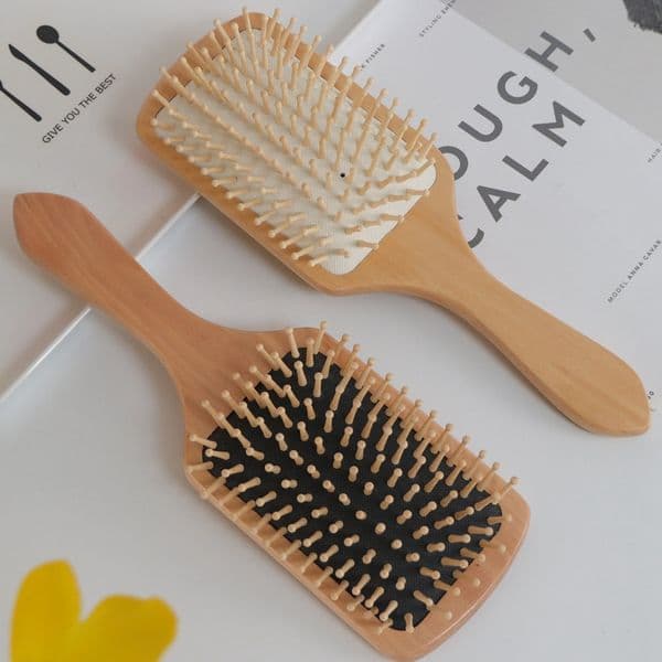 Wood Professional Paddle Cushion Loss Massage Brush Hairbrush Scalp Hair Care Healthy Wooden Comb WLY Bh4403 B2