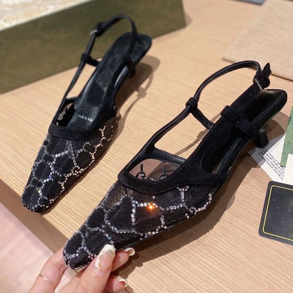 2025 sandals slingback elegant ladies summer evening pumps party shoes
