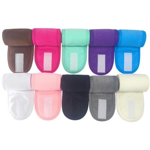 Bath Shower Hairband Cosmetic Fabric Towel Makeup Wash Face Headband Soft Yoga Spa Women Headwrap Girls Hair Accessories 10 Colors DW6253