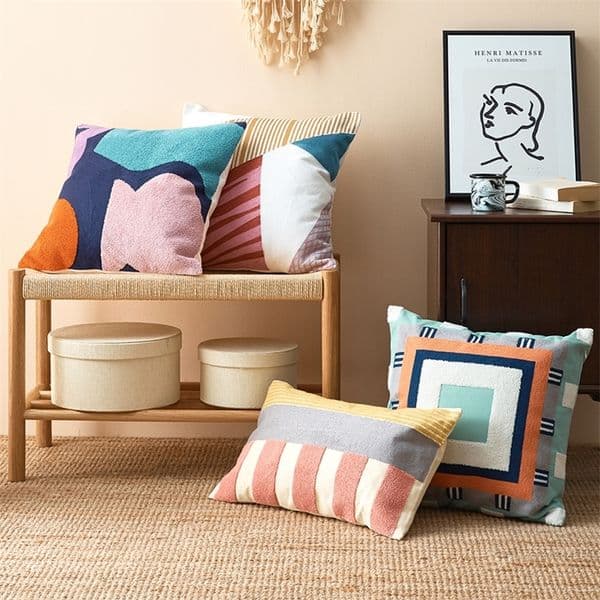 Cushion Cover 45x45cm/30x50cm Abrstract Gometric Pillow Cover Soft Cozy Home Decoration for living room Kids Room Color Block LJ201216