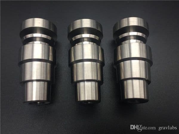 Universal Domeless Titanium Nail Titanium GR2 Nails 14mm 18mm Glass Bong Water Pipe 2in1 Titanium Nail