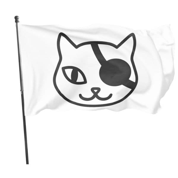 Pirate Cat Eye Patch Flags 3x5ft Banners 100D Polyester Vivid Color High Quality With Two Brass Grommets