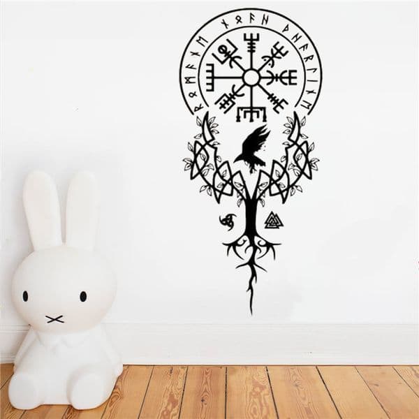 Vikings Tree Wall Decal for Yoga Bedroom decoration Removable Vikings Wall Sticker waterproof Vikings Wall Decor Decals HQ437 201130