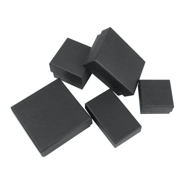 Jewelry Retail Boxes Black Kraft Paper Packing Bracelet Necklace Ring Ear Nail Box Christmas New Year Gift Customize 10 size DBC BH4477