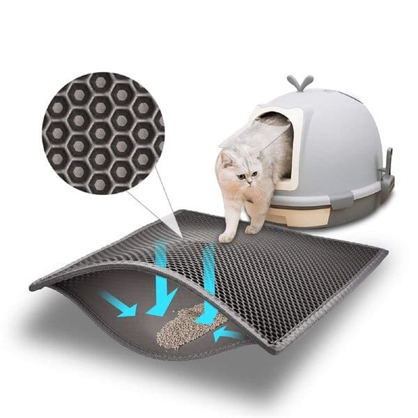 Cat Kitten Litter Mat Pet Double Layer Waterproof Underpad Litter Box Mat Cushion Pet Supplies Products Accessories For Cats 210722