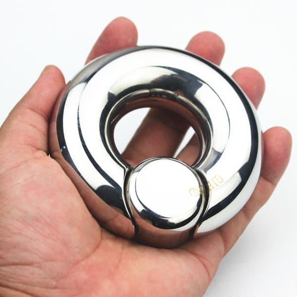 10 Sizes Cockrings Penis Pendant Stainless Steel Scrotum Cylindrical Type Testicles Weight Bondag Rings Ball Stretchers Taste Sex Toys for Men BB2-2-216