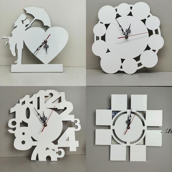 Sublimation Blank Wall Clock Valentine Day DIY Personalized Family Home Decorative Wall Clocks LLA10215
