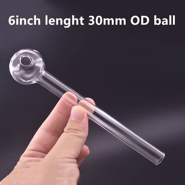 high quality glass oil burner pipe 12mm dia tube hand smoking pipes 6inch lenght glass water pipes cheap price
